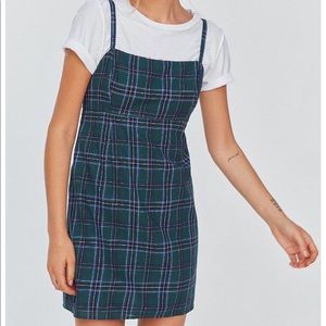Urban Outfitters Green Plaid Minidress